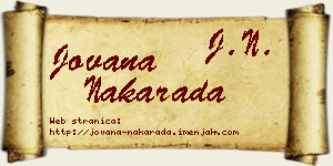 Jovana Nakarada vizit kartica